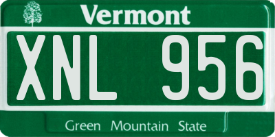 VT license plate XNL956