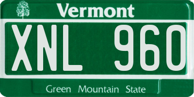 VT license plate XNL960