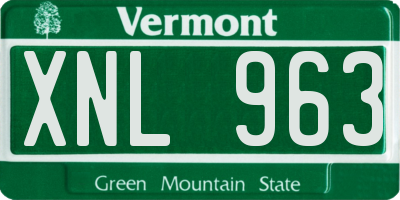 VT license plate XNL963