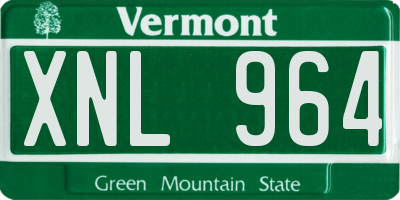 VT license plate XNL964