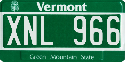 VT license plate XNL966