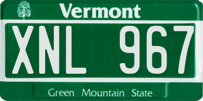 VT license plate XNL967