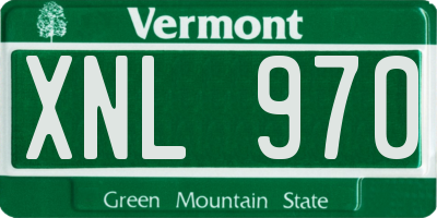 VT license plate XNL970