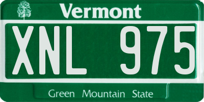 VT license plate XNL975
