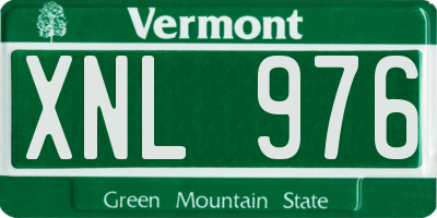 VT license plate XNL976