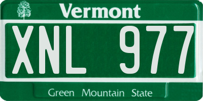 VT license plate XNL977