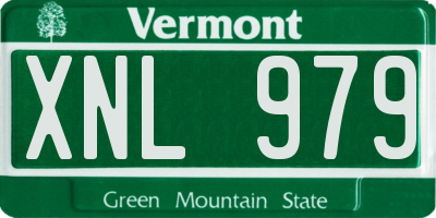 VT license plate XNL979