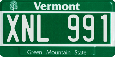 VT license plate XNL991