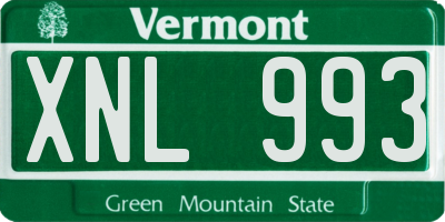 VT license plate XNL993