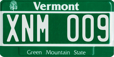 VT license plate XNM009