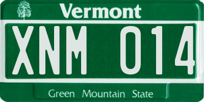 VT license plate XNM014