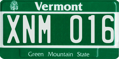 VT license plate XNM016