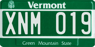 VT license plate XNM019