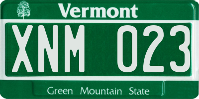 VT license plate XNM023