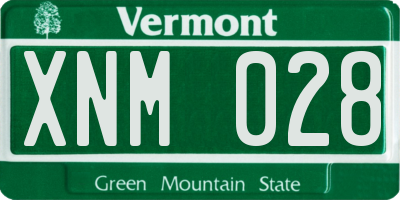 VT license plate XNM028
