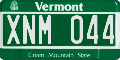 VT license plate XNM044