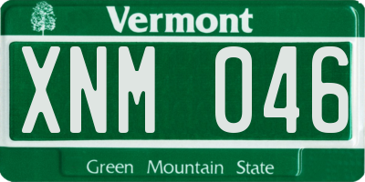 VT license plate XNM046