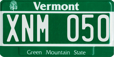 VT license plate XNM050
