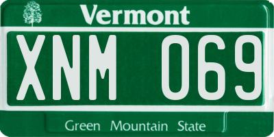 VT license plate XNM069