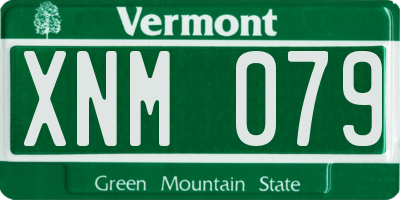VT license plate XNM079