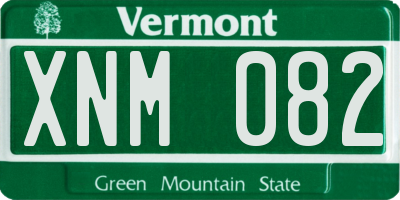 VT license plate XNM082