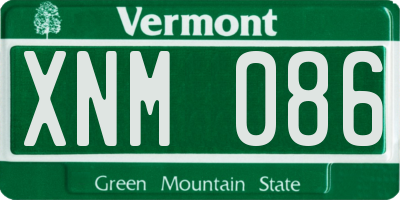 VT license plate XNM086