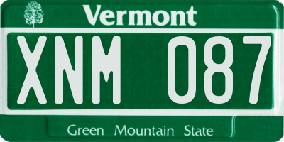 VT license plate XNM087