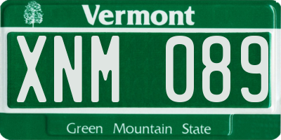 VT license plate XNM089