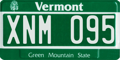 VT license plate XNM095