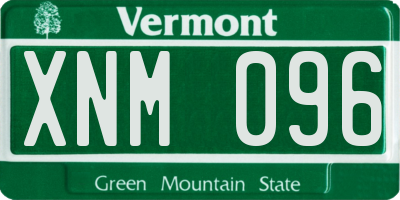 VT license plate XNM096