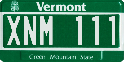 VT license plate XNM111