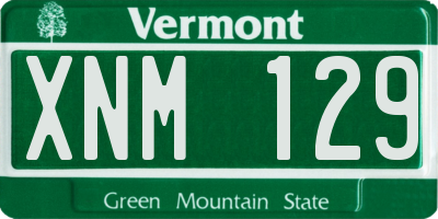 VT license plate XNM129
