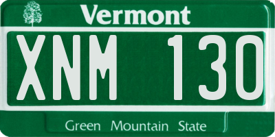 VT license plate XNM130