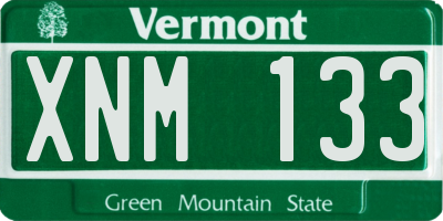 VT license plate XNM133
