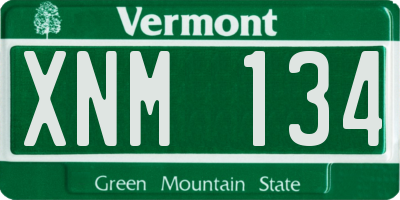 VT license plate XNM134