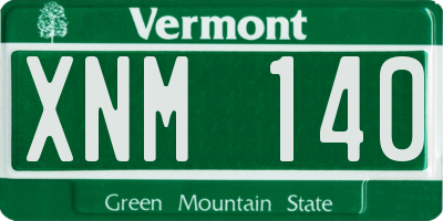 VT license plate XNM140