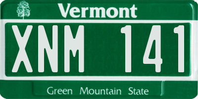 VT license plate XNM141