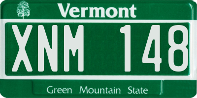 VT license plate XNM148