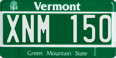VT license plate XNM150