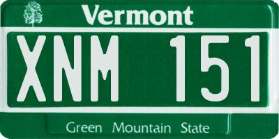 VT license plate XNM151