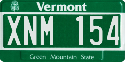 VT license plate XNM154
