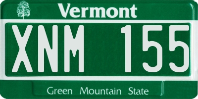 VT license plate XNM155