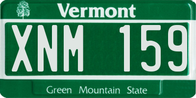 VT license plate XNM159