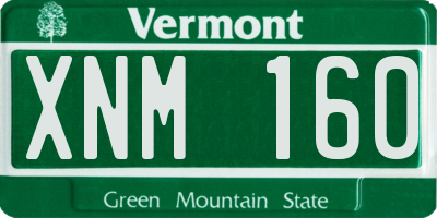 VT license plate XNM160