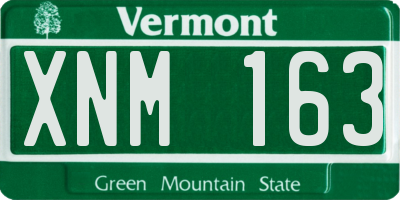 VT license plate XNM163