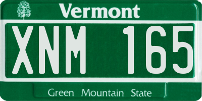 VT license plate XNM165