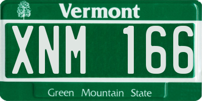 VT license plate XNM166