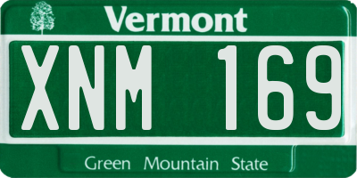 VT license plate XNM169