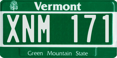 VT license plate XNM171