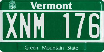 VT license plate XNM176